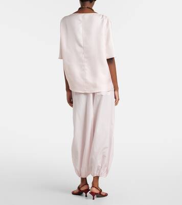 Almaya cotton and silk balloon pants | Loulou de Saison