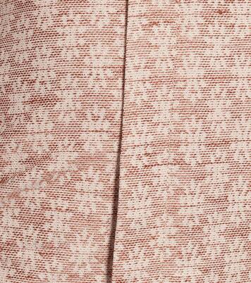 Pantalon évasé en jacquard de coton et lin mélangés | Acne Studios