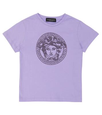 Embellished Medusa cotton T-shirt | Versace Kids
