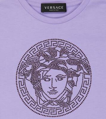 Embellished Medusa cotton T-shirt | Versace Kids