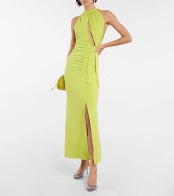 Vestido Merle halter con abertura | Rotate