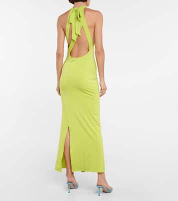 Vestido Merle halter con abertura | Rotate