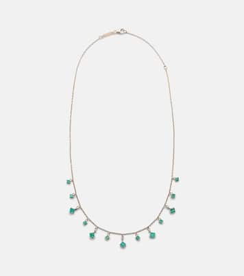 Halskette aus 18kt Gelbgold (750/1000) mit Diamanten und Smaragden | Suzanne Kalan
