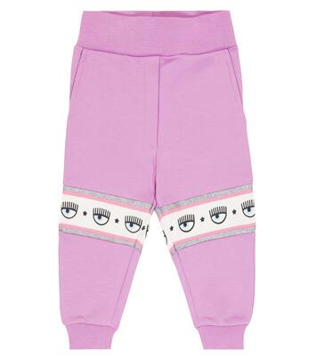 x Chiara Ferragni baby eye-motif jersey sweatpants | Monnalisa