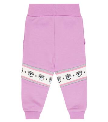 x Chiara Ferragni baby eye-motif jersey sweatpants | Monnalisa
