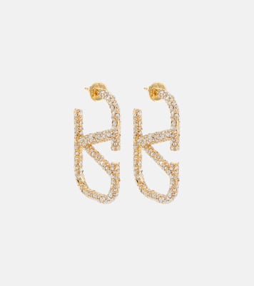 VLogo crystal-embellished earrings | Valentino