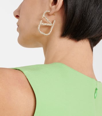VLogo crystal-embellished earrings | Valentino