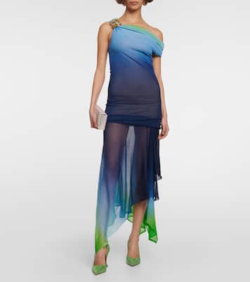 Pumps Ami aus Leder mit Kristallen | Amina Muaddi