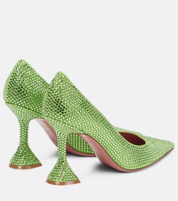 Pumps Ami aus Leder mit Kristallen | Amina Muaddi