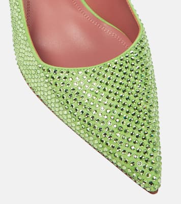 Pumps Ami aus Leder mit Kristallen | Amina Muaddi