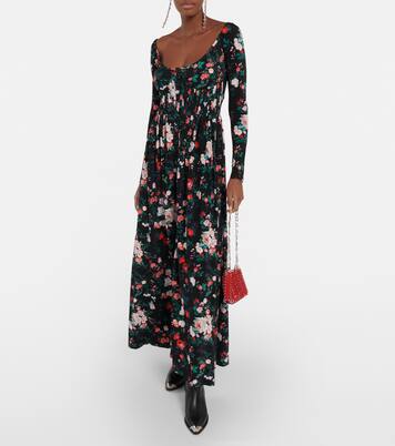 Robe longue à fleurs | Rabanne