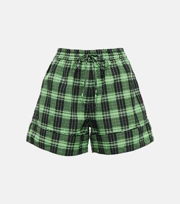 Shorts aus Seersucker | Ganni