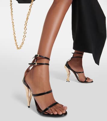 Sandalen Cabaret aus Lackleder | Alaïa