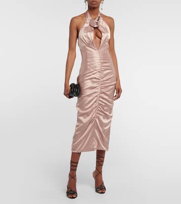 Verzierte Sandalen aus Seidensatin | Alessandra Rich