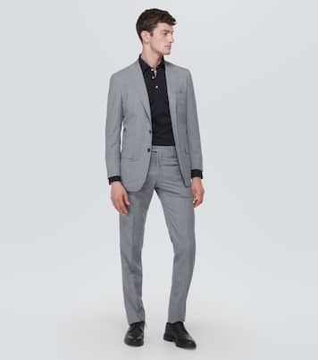 Cotton poplin polo top | Kiton