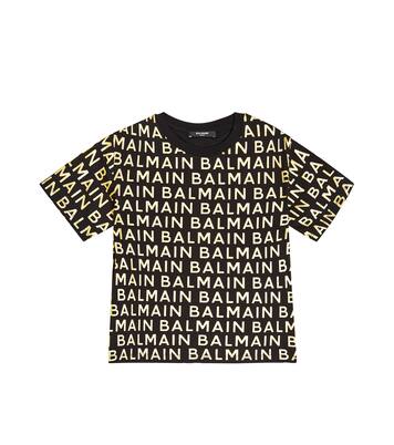 Logo cotton jersey T-shirt | Balmain Kids