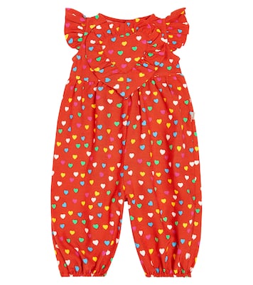 Baby bib-front printed playsuit | Stella McCartney Kids