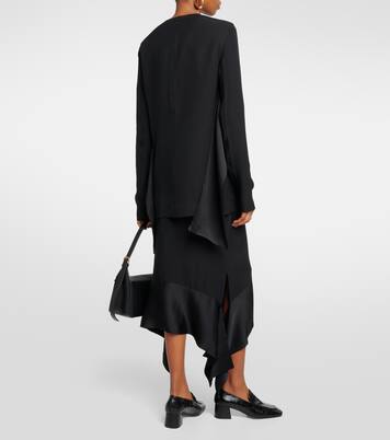 Top aus Crêpe mit Satin | Toteme