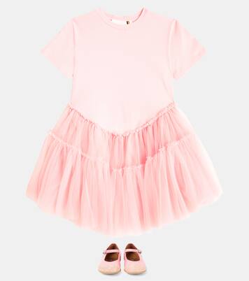 Robe en coton mélangé et tulle | Caroline Bosmans