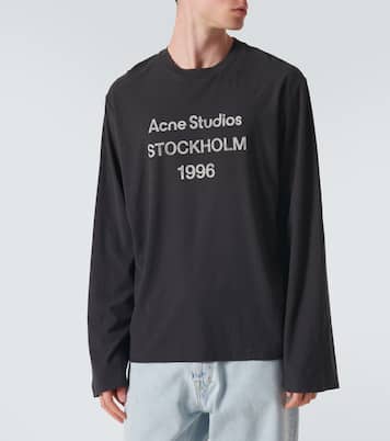 Logo distressed jersey T-shirt | Acne Studios