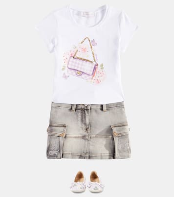 Jupe cargo Mini Gonna en jean | Monnalisa