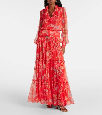 Blouse en soie à fleurs | Etro