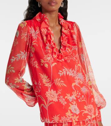 Blouse en soie à fleurs | Etro