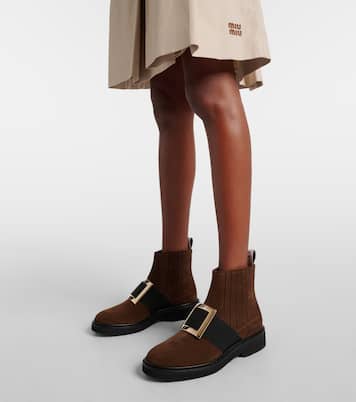 Chelsea Boots Viv' Rangers aus Veloursleder | Roger Vivier