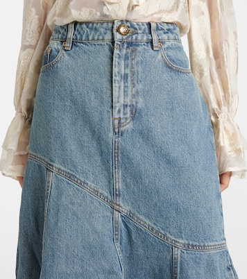 Illustration denim midi skirt | Zimmermann