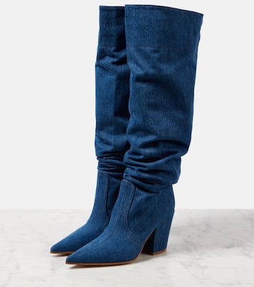 Overknee-Stiefel Keinna 85 aus Denim | Gianvito Rossi