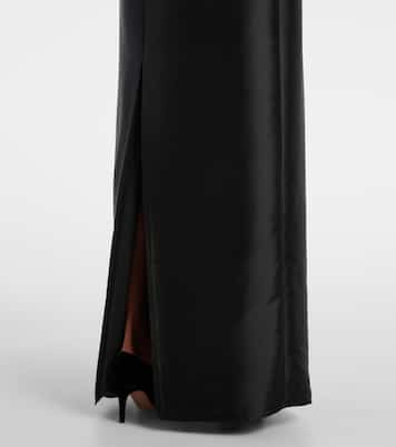 Maxikleid aus Taft mit Spitze | Self-Portrait