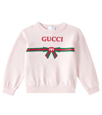 Logo printed cotton sweatshirt | Gucci Kids