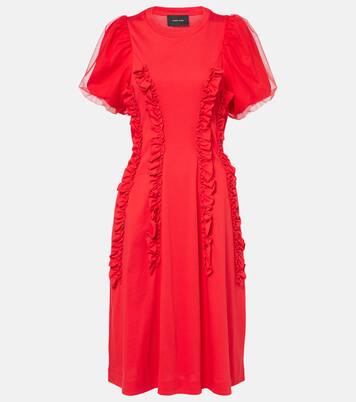 Robe midi en coton et tulle | Simone Rocha