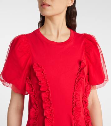 Robe midi en coton et tulle | Simone Rocha