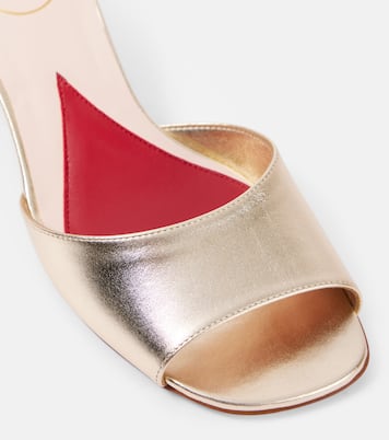 Embellished metallic leather mules | Roger Vivier