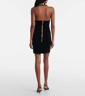 Minikleid aus Samt mit Zierperlen | Balmain