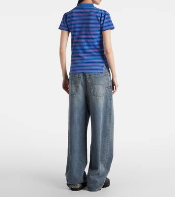 Striped cotton polo shirt | Balenciaga
