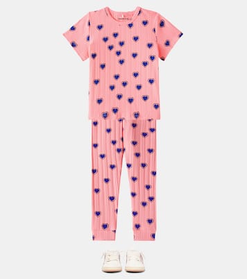 T-shirt Outline Hearts in misto cotone | Mini Rodini