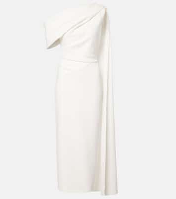 Bridal Maite 2 caped one-shoulder gown | Roksanda