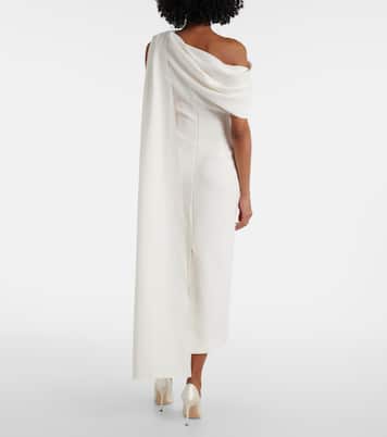 Bridal Maite 2 caped one-shoulder gown | Roksanda