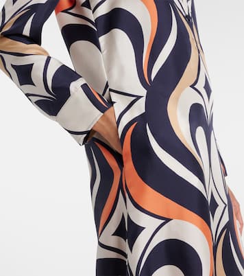 Chemise Swing printed silk shirt dress | La DoubleJ