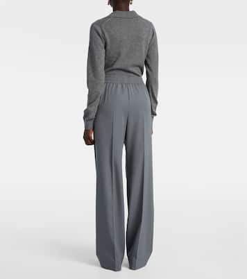 Pantalones rectos de gabardina de lana virgen | Dolce&Gabbana