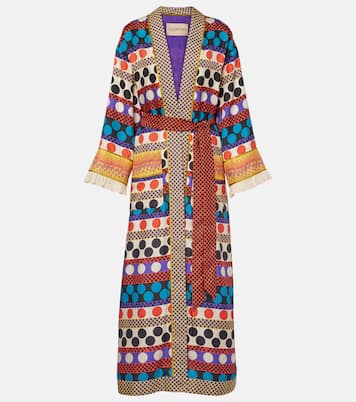 Polka-dot silk beach cover-up | Valentino