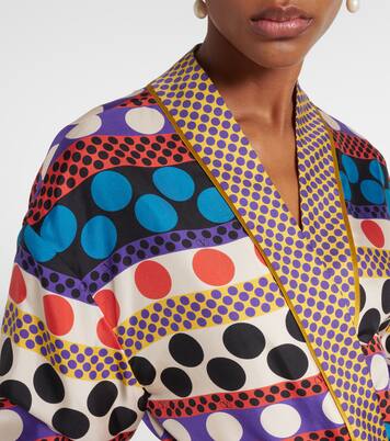 Polka-dot silk beach cover-up | Valentino