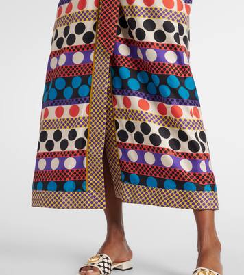 Polka-dot silk beach cover-up | Valentino