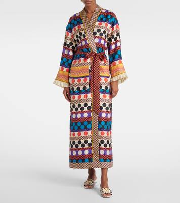 Polka-dot silk beach cover-up | Valentino