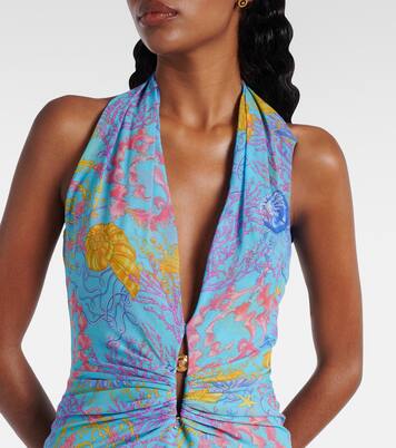Printed halterneck gown | Versace