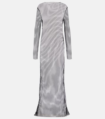 Maxikleid aus Mesh mit Kristallen | Tove