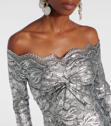 Robe midi en dentelle | Rabanne