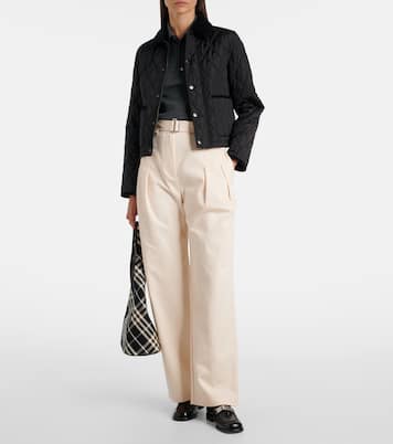 Pantalon tapered en gabardine de coton | Burberry